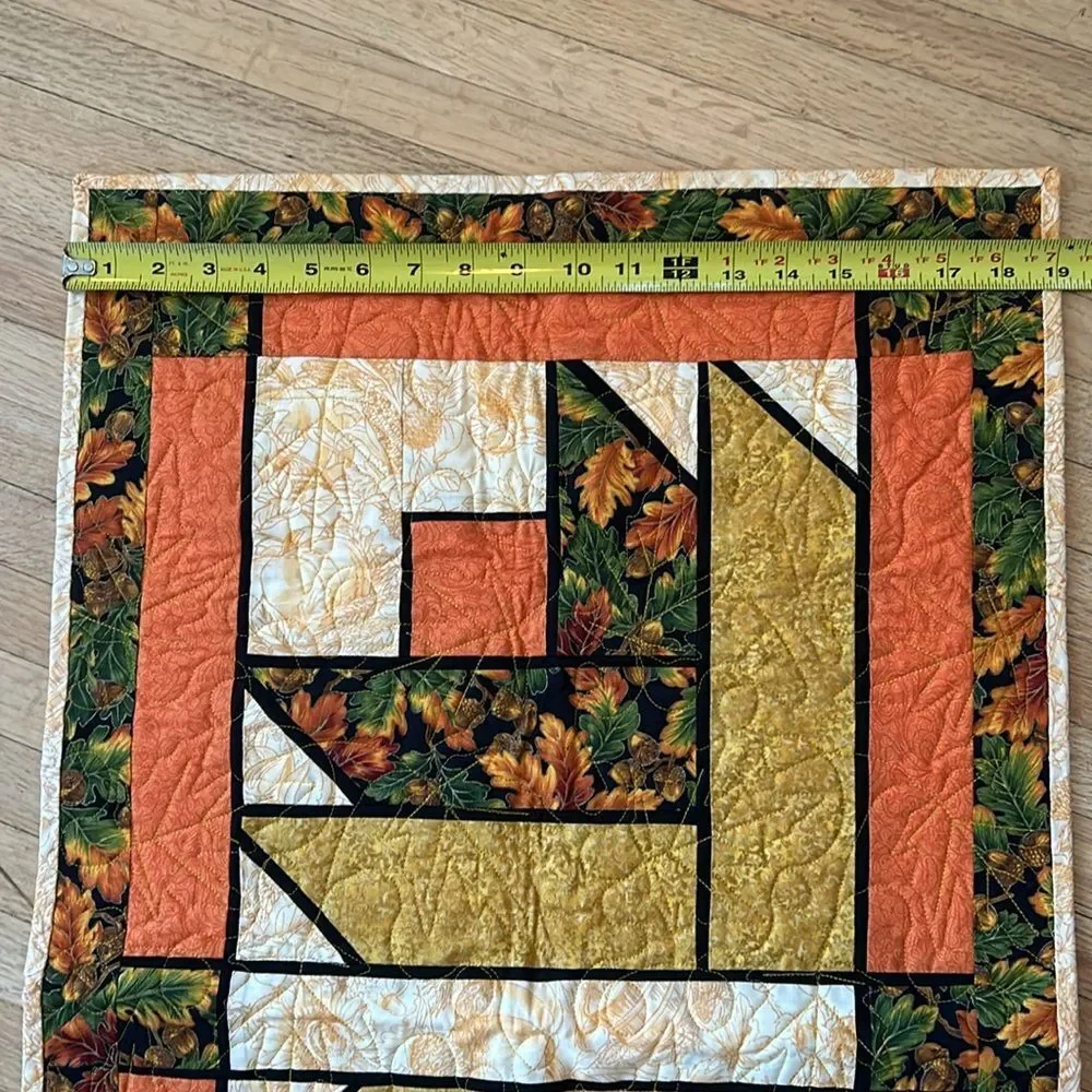 Handmade Reversible Quilted Wall Hanging, Table‎ Runner, Fall, Thanksgiving